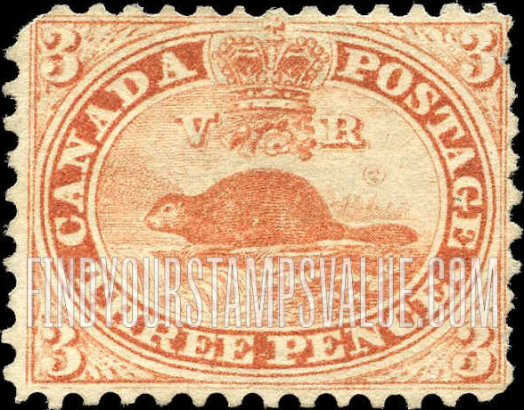 FindYourStampsValue: Province of Canada: Beaver