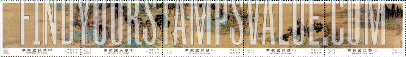 FindYourStampsValue: Cultural Renaissance Movement: Scroll, 1543, by Weng Chen-ming (1470- 1559), a copy of Chao Po-su’s - 文化复兴运动：明代, 文徵明 (1470- 1559) 后赤壁赋图古画, 赵伯驌的复制