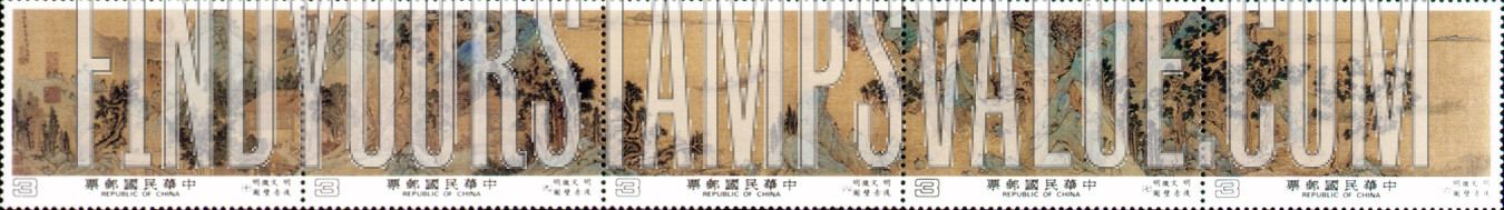 FindYourStampsValue: Cultural Renaissance Movement: Scroll, 1543, by Weng Chen-ming (1470- 1559), a copy of Chao Po-su’s - 文化复兴运动：明代, 文徵明 (1470- 1559) 后赤壁赋图古画, 赵伯驌的复制