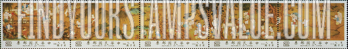 FindYourStampsValue: One Hundred Boys, Sung Dynasty scroll - 一百个男孩 (百子图古画), 宋代