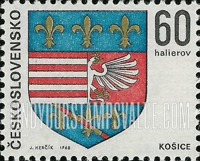 FindYourStampsValue: Arms of Regional Capitals: Kosice