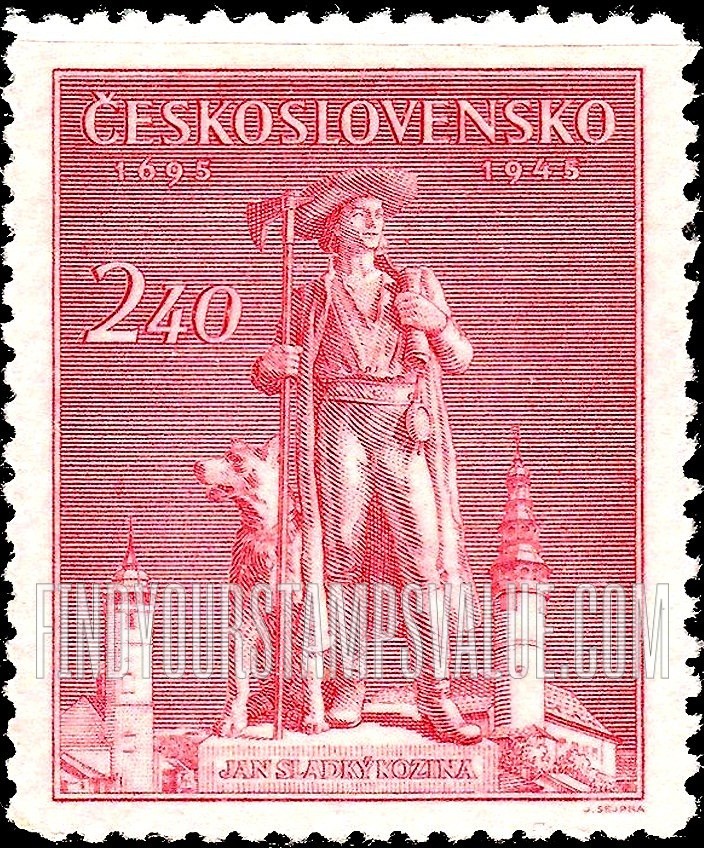 FindYourStampsValue: Statue of Kozina and Chod Castle, Domazlice
