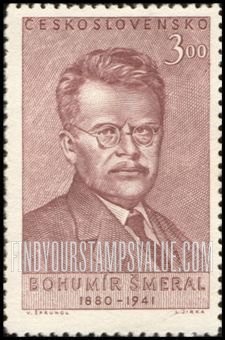 FindYourStampsValue: Portrait Type of 1950: Bohumir Smeral (facing right)