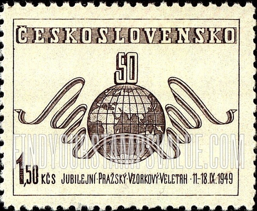 FindYourStampsValue: Globe and Ribbon