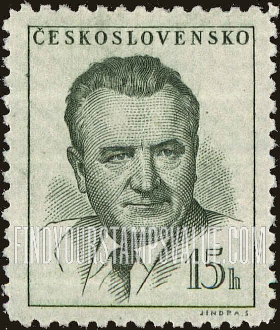 FindYourStampsValue: President Klement Gottwald: Gottwald Type of 1948-49