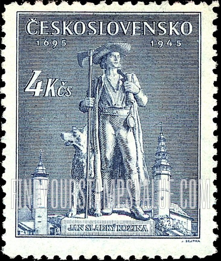FindYourStampsValue: Statue of Kozina and Chod Castle, Domazlice