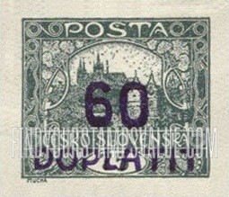 FindYourStampsValue: POSTAGE DUE STAMPS - Hradcany at Prague: Surcharged in Violet