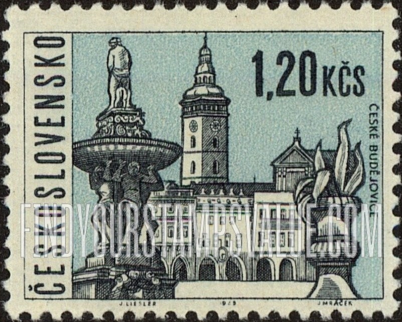 FindYourStampsValue: Views of Towns: Ceske Budejovice