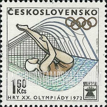 FindYourStampsValue: Diving, Olympic Rings and Emblem