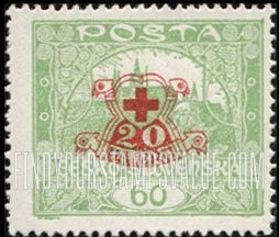 FindYourStampsValue: Hradcany at Prague: Regular Issues of Czechoslovakia Surcharged in Red