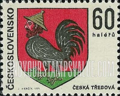 FindYourStampsValue: Coat of Arms Type of 1968: Ceska Trebova