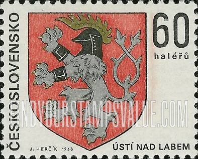 FindYourStampsValue: Arms of Regional Capitals: Usti nad Labem