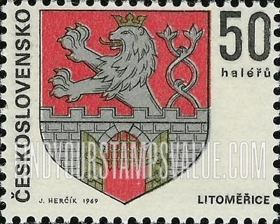 FindYourStampsValue: Coat of Arms Type of 1968: Litomerice