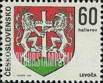 FindYourStampsValue: Coat of Arms Type of 1968: Levoca