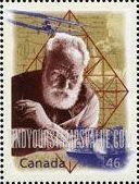 FindYourStampsValue: Fathers of Invention: Alexander Graham Bell (1847-1922) passenger-carrying kite, hydrofoil