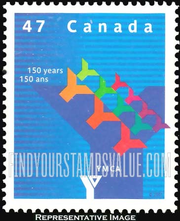 FindYourStampsValue: YMCA in Canada, 150th Anniversary