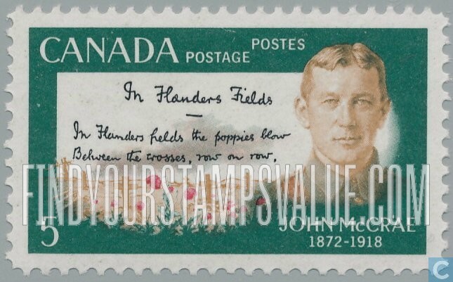 FindYourStampsValue: John McCrae and “Flanders Fields”