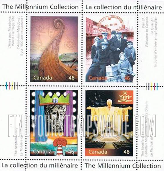 FindYourStampsValue: Millenium: Canada’s Cultural Fabric