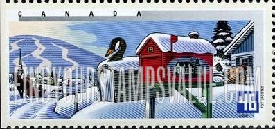 FindYourStampsValue: Decorated Rural Mailboxes: Mailboxes with Goose head, house designs