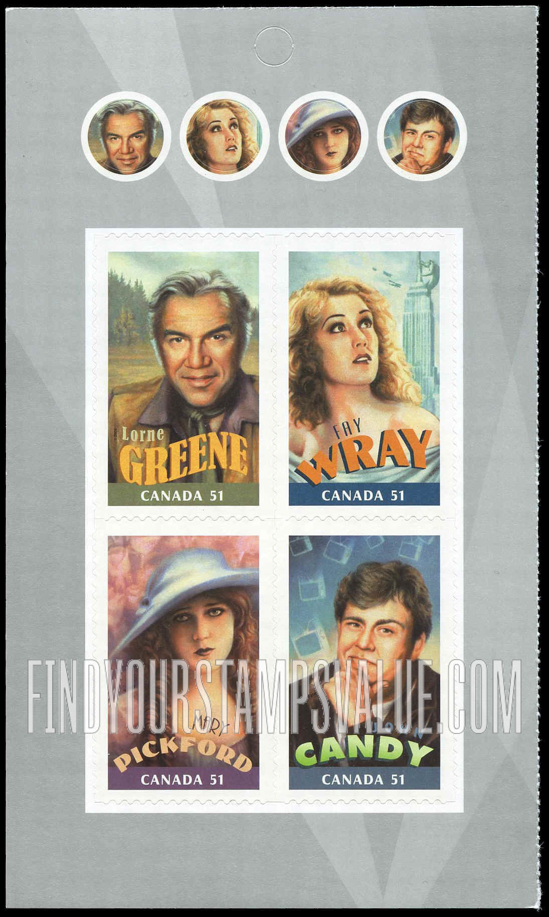 FindYourStampsValue: Canadians in Hollywood