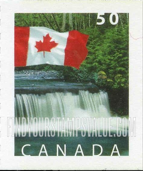 FindYourStampsValue: Flag and Shannon Falls, British Columbia