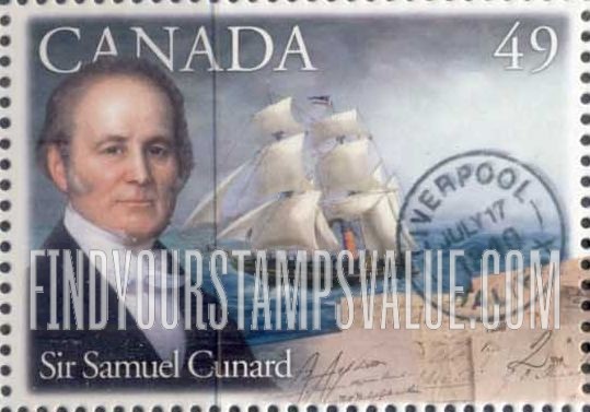 FindYourStampsValue: Pioneers of Transatlantic Mail Service: Sir Samuel Cunard (1787-1865)