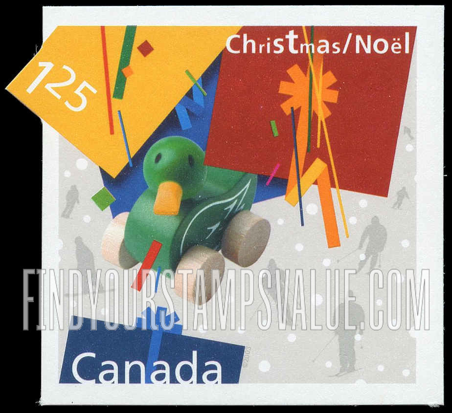 FindYourStampsValue: Christmas: Gift boxes and Toy duck