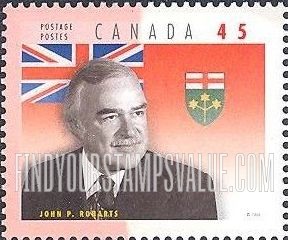 FindYourStampsValue: John P. Robarts (1917-82), Ontario