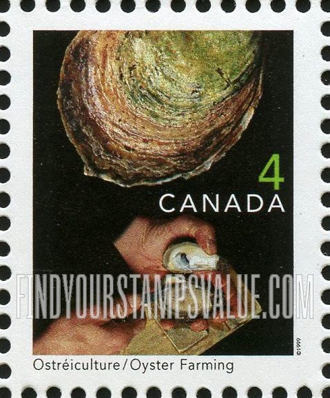 FindYourStampsValue: Traditional Handiwork: Oyster farmer
