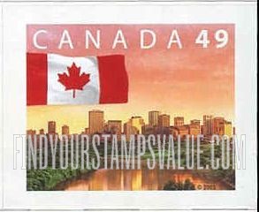 FindYourStampsValue: Flag Over Edmonton, Alberta