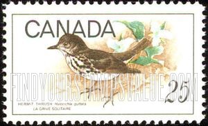 FindYourStampsValue: Hermit thrush