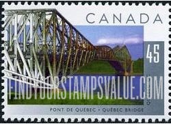 FindYourStampsValue: Bridges: Quebec Bridge, Quebec.