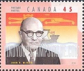 FindYourStampsValue: John B. McNair (1889-1968), New Brunswick