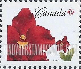 FindYourStampsValue: Odontioda Island Red Orchid