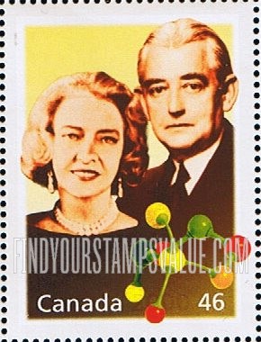 FindYourStampsValue: A Tradition of Generosity: Dorothy (1899-1965) and Izaak Killam (1885-1955), philantropists, and molecular model.