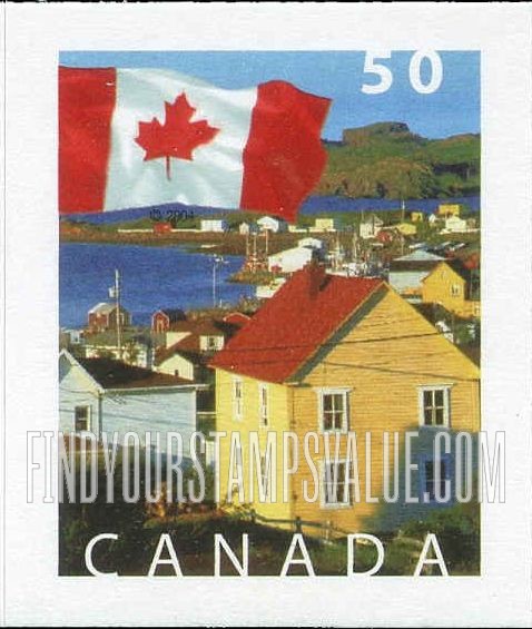 FindYourStampsValue: Flag and Durrell, Newfoundland