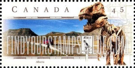 FindYourStampsValue: Scenic Highway Type of 1997: Dinosaur Trail, Alberta.