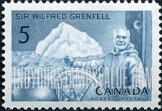 FindYourStampsValue: Sir Wilfred Grenfell at Wheel of Hospital Ship Strathcona II