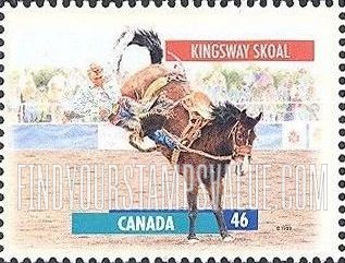 FindYourStampsValue: Horses: Kingsway Skoal, bucking horse