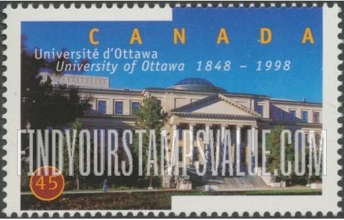 FindYourStampsValue: University of Ottawa, 150th Anniversary