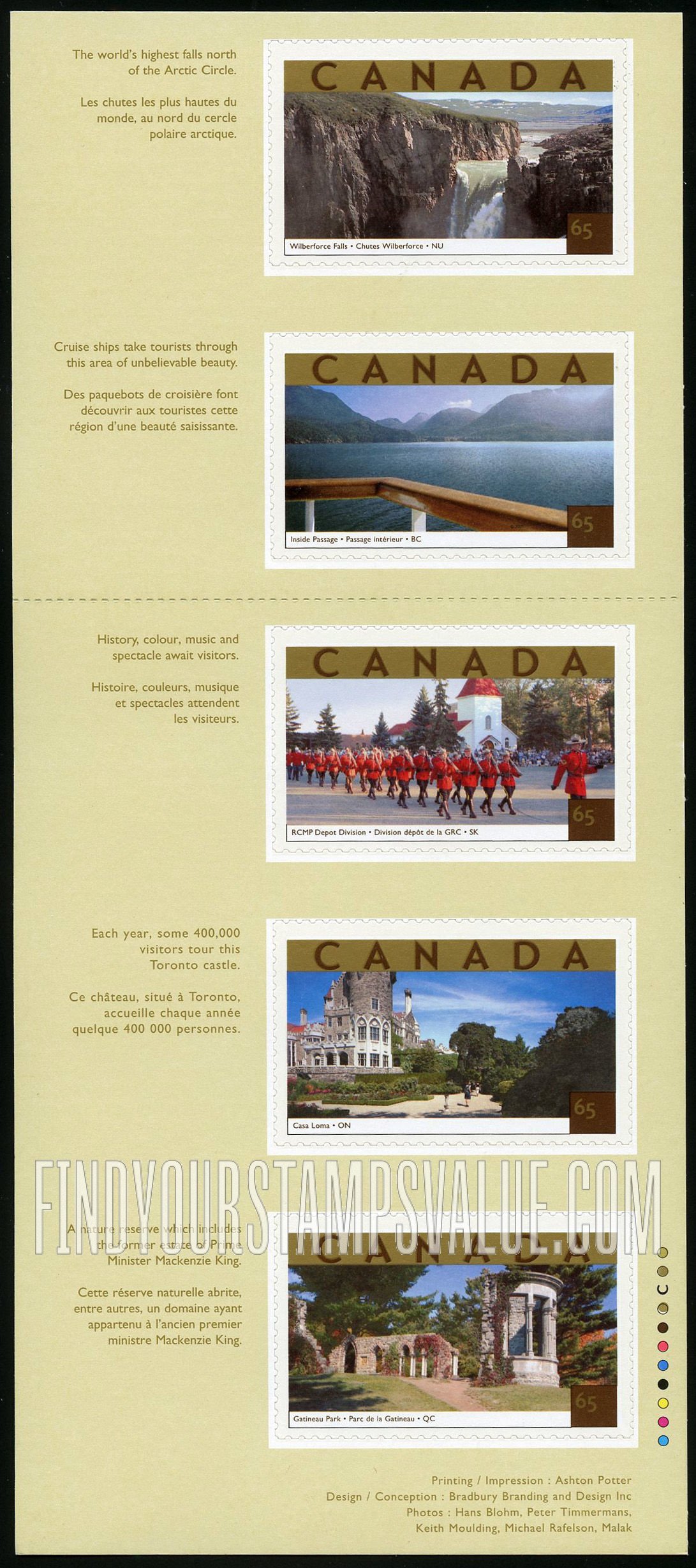 FindYourStampsValue: Tourist Attractions Type of 2001