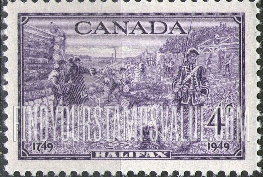 FindYourStampsValue: Founding of Halifax, 1749