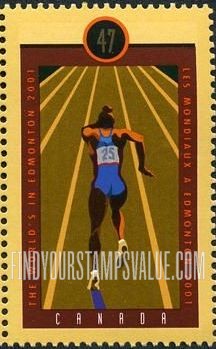 FindYourStampsValue: Eighth International Amateur Athletic Federation World Championships,Edmonton: Runner