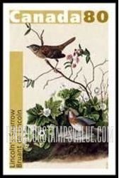 FindYourStampsValue: Bird Paintings by John James Audubon: Lincoln’s sparrow