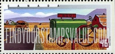 FindYourStampsValue: Decorated Rural Mailboxes: Mailboxes with Tractor design