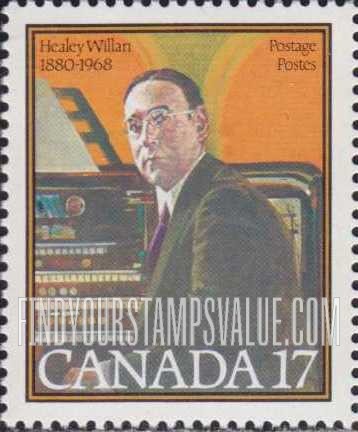 FindYourStampsValue: Healey Willan (1880-1968), organist, composer