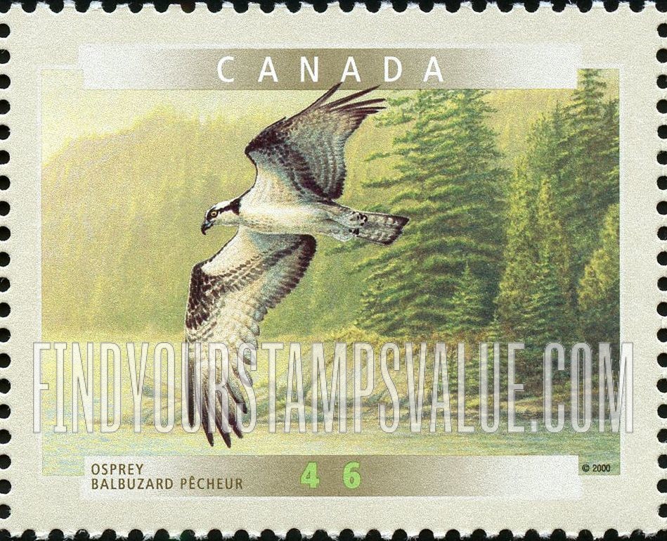 FindYourStampsValue: Bird Type of 1996: Osprey