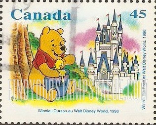 FindYourStampsValue: Winnie the Pooh: Winnie the Pooh at Walt Disney World, 1996