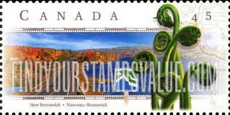 FindYourStampsValue: Scenic Highway Type of 1997: River Valley Scenic Drive, New Brunswick