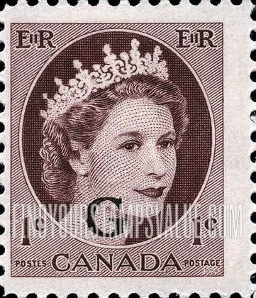 FindYourStampsValue: Official Stamps - Elizabeth II overprinted in black